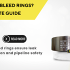 Image of a bleed ring with text overlay. Yellow banner at top reads 'What are bleed rings? A complete guide.'