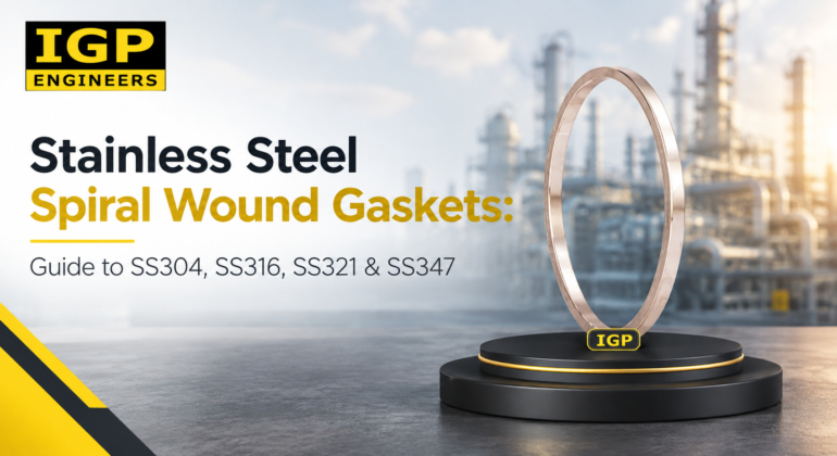 Stainless steel spiral wound gasket (SS304, SS316, SS321, SS347) guide banner by IGP Engineers